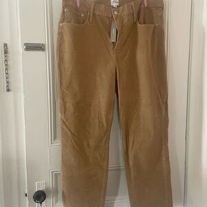 J.Crew Tan Corduroy Pants NWT